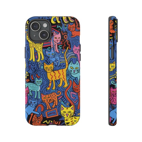 Cat Abstract Art Illustration Phone Case for iPhone, Samsung Galaxy, Pixel - 第 17/175 張圖片