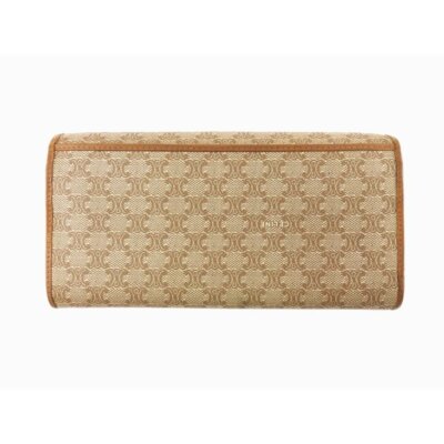 Celine long wallet macadam beige PVC x leather Authentic Celine long wallet macadam beige PVC x leather Authentic