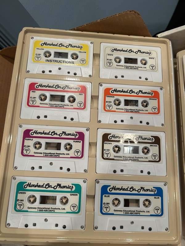 Hooked On Phonics Pre-School Primary Remedial Adult Cassette Tapes and Books