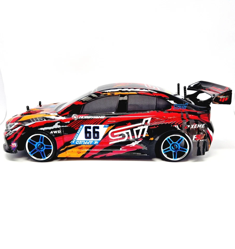 HSP RC Drift Car Subaru STI 1:10 Remote Control Car Flying Fish RTR with Battery - Image 4 of 4