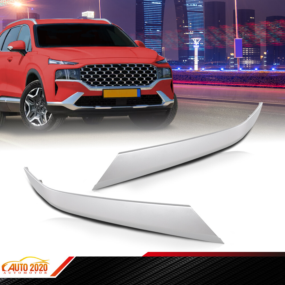 Front Chrome Bumper Trims Fit For 2019-2020 Hyundai Santa Fe Left & Right
