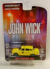 1974 '74 CHECKER TAXI CAB JOHN WICK CHASE CAR HOLLYWOOD GREENLIGHT DIECAST 2021
