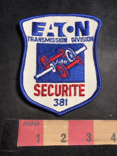Vtg EASTON TRANSMISSION DIVISION SECURITE 381 Advertising Patch 00MJ