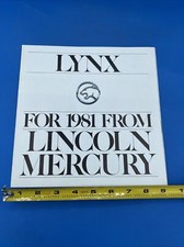 1981 Lincoln Mercury Lynx Sales Brochure Catalog For Car Dealerships Show Rooms