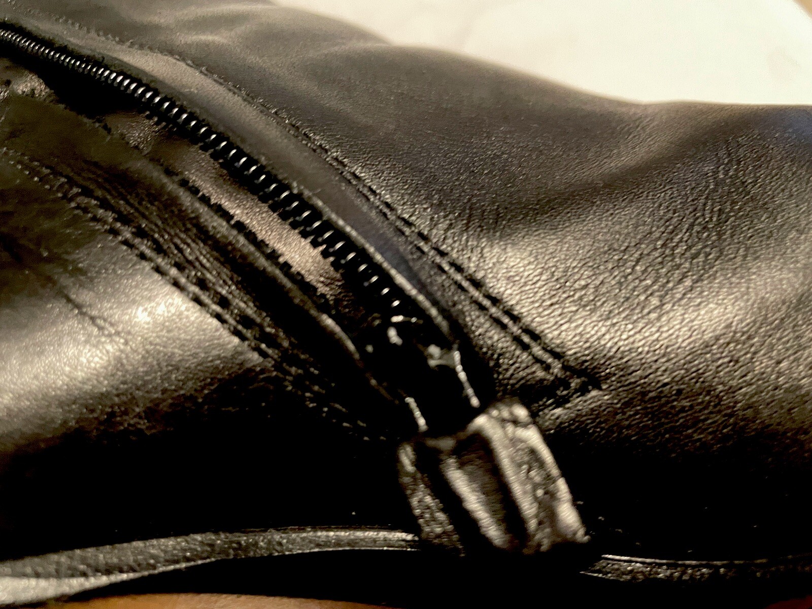 Costume National designer rare ankle boots Black Leather round toe 38.5 US 8 image 9