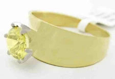 GENUINE 1.16 Cts YELLOW TOPAZ RING 10K YELLOW GOLD - Free Certificate Appraisal