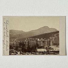 Antique CDV Photograph Holyroodhouse Castle Building Edinburgh Scotland UK 1868