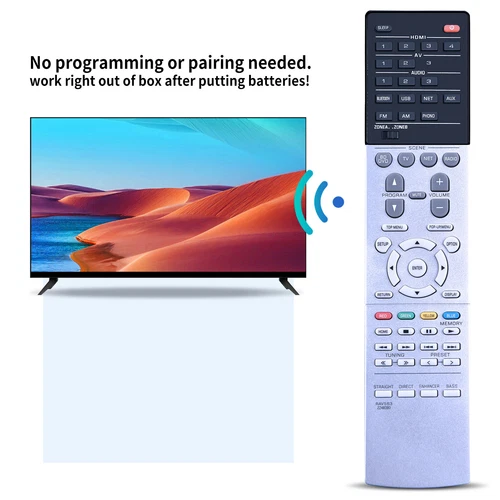 New RAV563 ZZ48380 Remote Control Work For Yamaha AV Receiver RXA680 RX-A680 - Picture 3 of 7