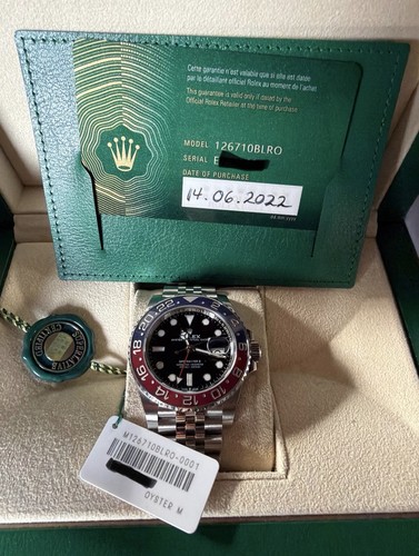 Rolex GMT-Master II 126710BLRO Silver Jubilee Bracelet with Red and Blue Bezel