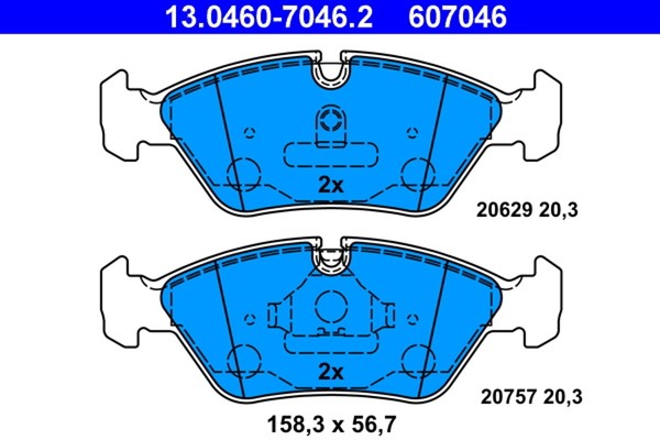 Bremsbelagsatz Scheibenbremse Ate 13.0460-7046.2 FüR Bmw E24 E28 E30 5Er 3Er 6Er-image