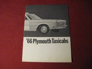 1966 Plymouth Taxi Cab Sales Brochure Booklet Catalog Old Original