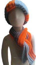 Handmade hat and scarf set for girls Small.