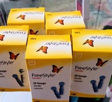 FREESTYLE LANCETS 28 GAUGE STERILE-100 PER BOX-LOT OF 5 BOXES