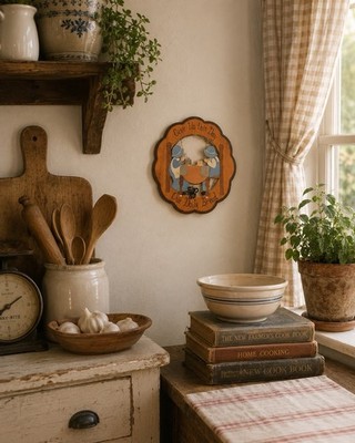 Wooden folk art hanging Home Decor ''Give Us This Day Our Daily Bread''