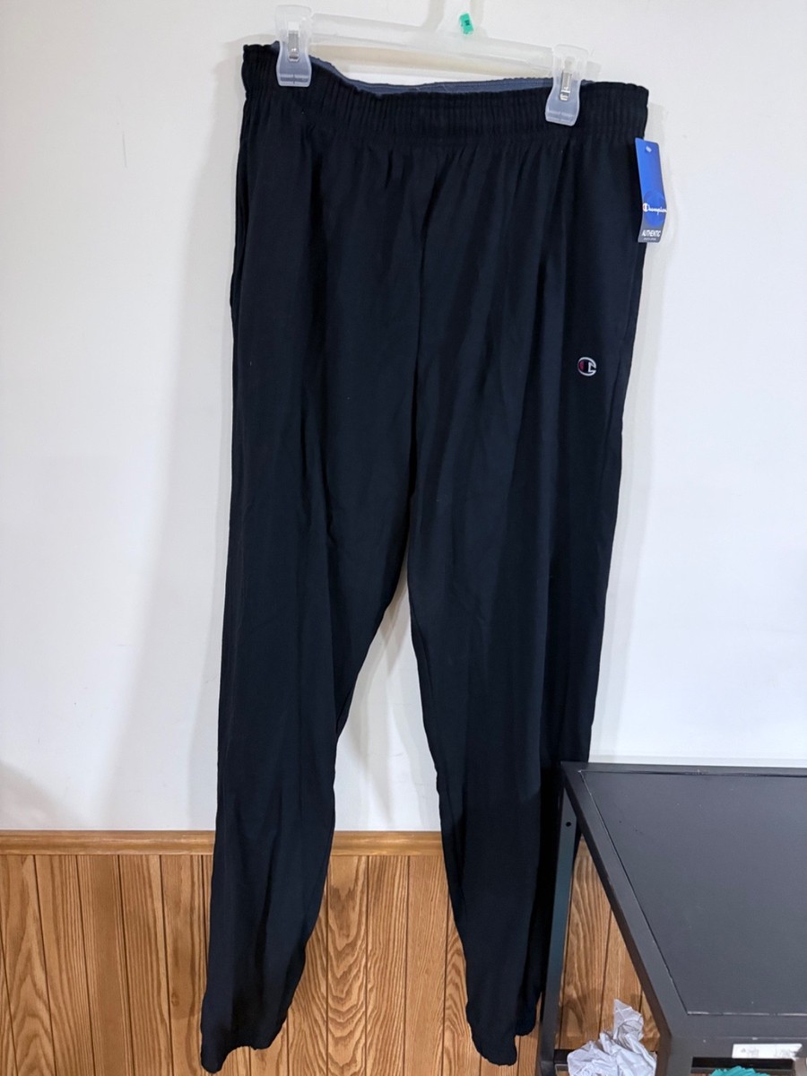Champion Men's Size Large Jogging, Running Pants Black Elastic