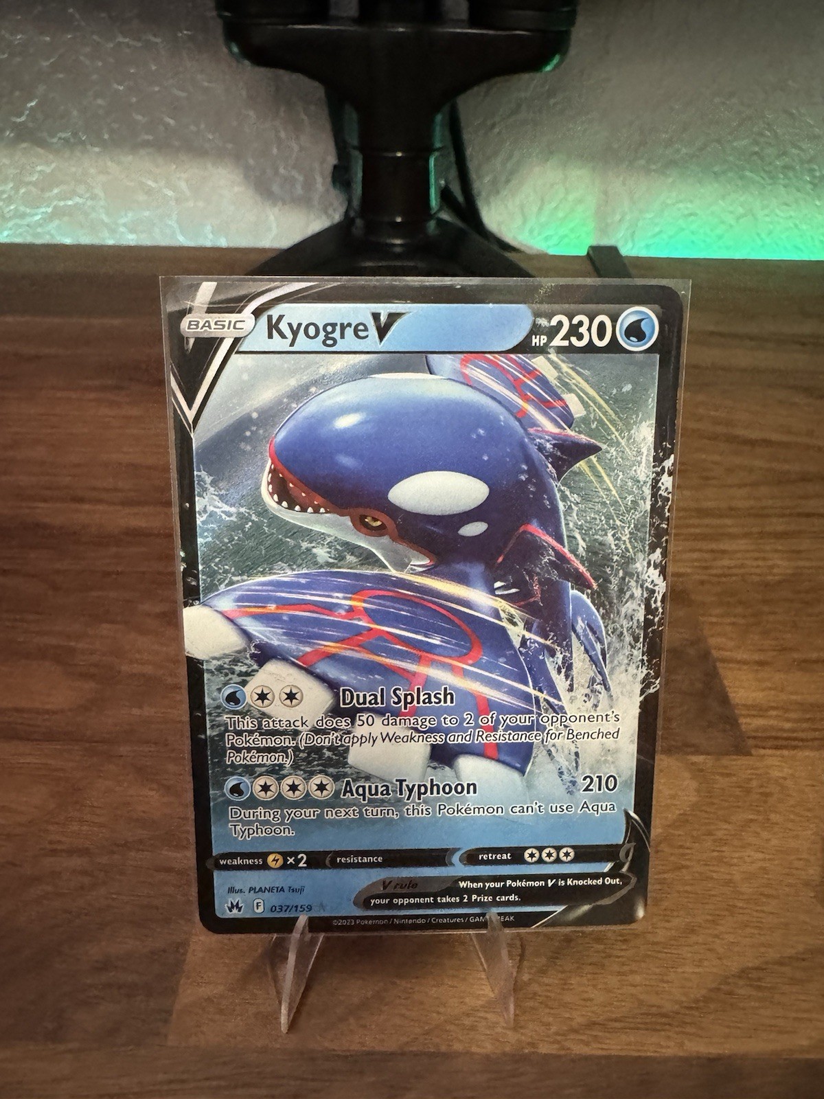 Pokemon TCG 2023 Crown Zenith Kyogre v Ultra Rare Card 037/159
