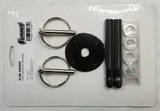 Summit Black Anodized Hood Pins 490800 Torsion Pin Style 1/2" Diam