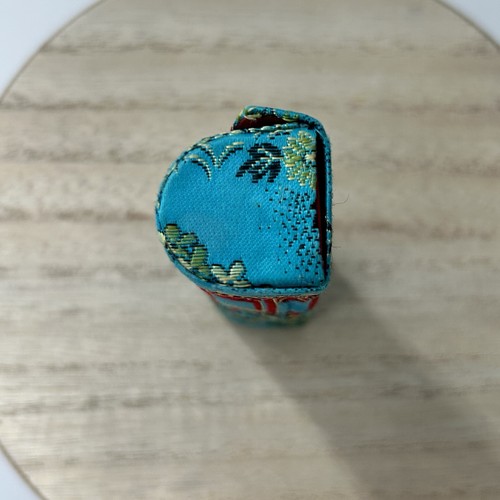 Estuche Lápiz Labial Vintage Asiático Japonés Azul Espejo Cierre a Presión Años 90 LEER - Imagen 9 de 10