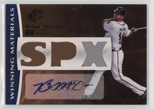 2008 SPx Winning Materials SPx Auto /20 Brian McCann #WM-BM Auto lz7