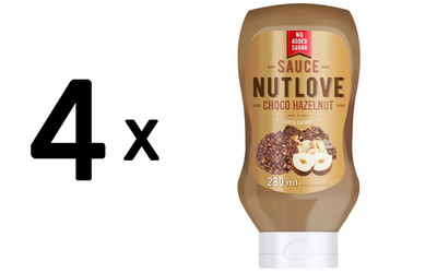 4 x Allnutrition Nutlove Sauce, Choco Hazelnut - 280 ml. (19,63 EUR/L)