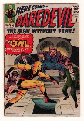 Daredevil #3 FIRST APPEARANCE THE OWL JOE ORLANDO JACK KIRBY Marvel 1964 GOOD
