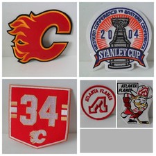 Calgary Flames Hockey Jersey Patch Set of 5 - Embroidered - 2004 Cup Finals ++++