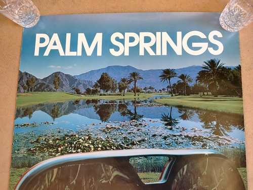 Vintage Western Airlines Palm Springs California Travel Poster