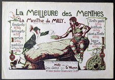 Affiche. Milly la Forêt.  La Meilleure des menthes. Wagner. Vers 1925