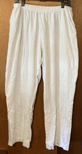 Lands End Women  s Comfy Cotton Pants Size 18-20 White