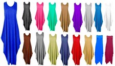 Women's Sleeveless Parachute Loose Romper Fancy Lagenlook Long Baggy Maxi Dress