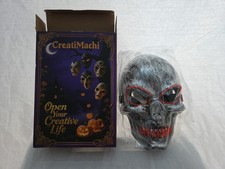 LED Mask, Halloween Costumes LED Gloves Set, Scary Masks