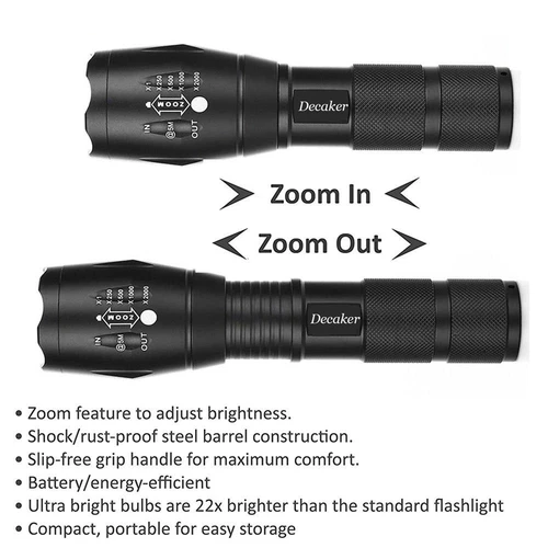 TC1200 PRO Tactical Flashlight Military Grade 5 Mode 3000 Lumens Tactical Led... - Picture 4 of 5