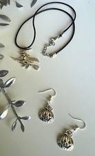 Halloween Witch Jewelry Set Pendant Necklace Pumpkin Earrings Spooky Gothic