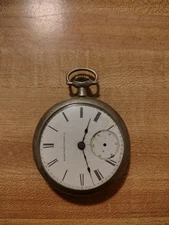 Antique 1880s Elgin Pocket Watch Grade 6, Model 4 Silverode– For Parts or Repair