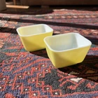 Vintage small pyrex yellow dishes w/o lids 501-B great condition set of 2