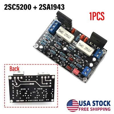 2SC5200+2SA1943 Mono High Power Amplifiers 100W HIFI Audio Amplifier Board USA
