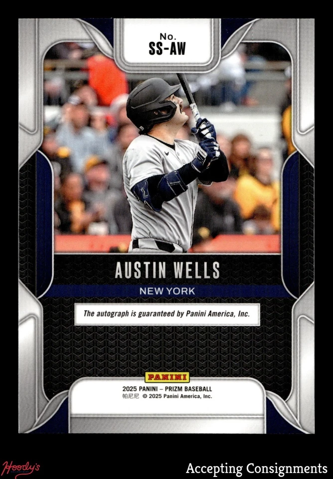 2024 Panini Prizm Sensational Signatures #35 Austin Wells AUTO YANKEES - Image 2 of 2