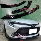 Gloss Black 3pcs V front spoiler for Toyota 23~ Corolla hatchback SE XSE◎
