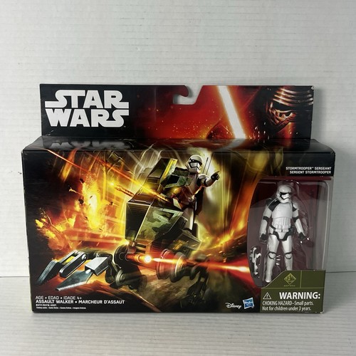Star Wars The Force Awakens - Veicolo Assault Walker 9,5cm Con Figura Sergente Stormtrooper