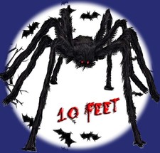 Epesl Halloween Spider Outdoor Decorations, 10Ft Giant Hairy Black Spider,...