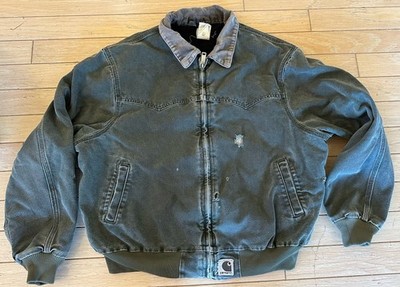 Vintage Carhartt Jacket Santa Fe Mens 2XL Canvas Quilt Lined J14