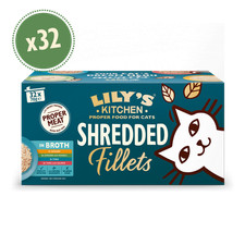 Image of Lily’s Kitchen Shredded Fillets in Broth Wet Cat Food Multipack 32x70g Adult