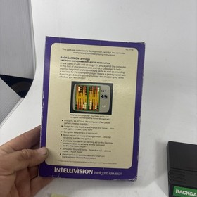 Intellivision Backgammon (1980) Complete in Box with manual & Overlays