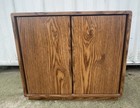 Vintage Faux Wood Media CD DVD VHS Cabinet Shelf Storage