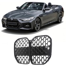 DIAMANT NIEREN GRILL ZIERGITTER PASSEND FÜR BMW 4er G22 G23 OHNE ACC SCHWARZ