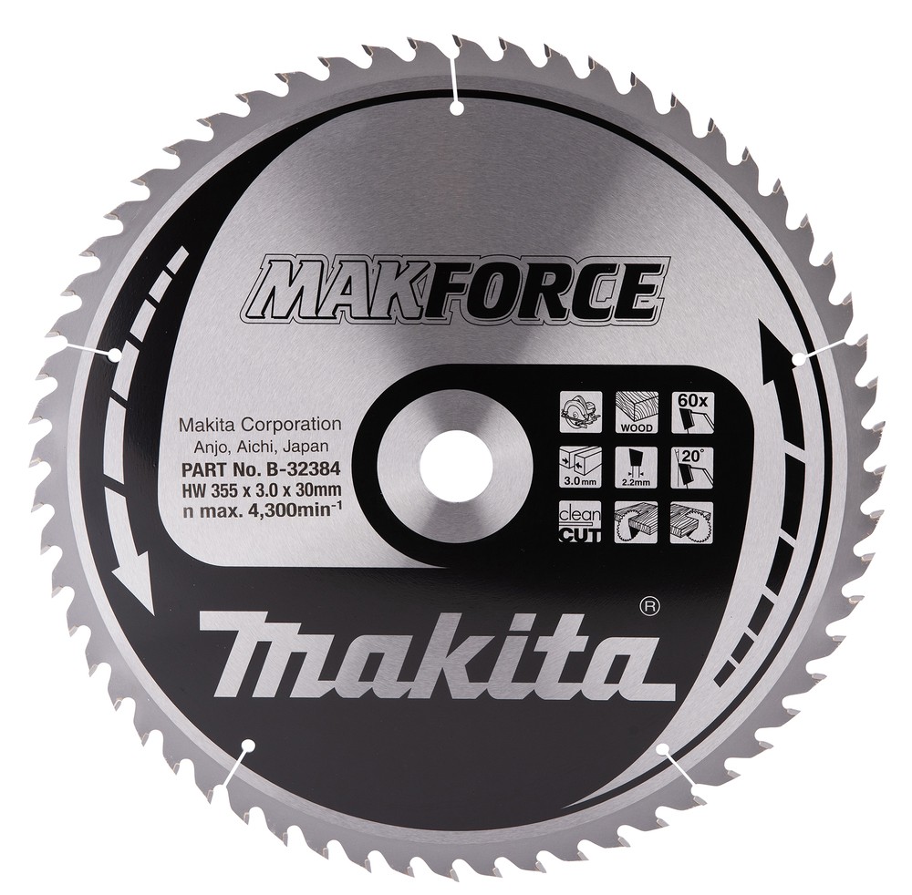 Makita B-32384 Lama Makforce TCT 355x30 мм 60 Т Legno 21290₽