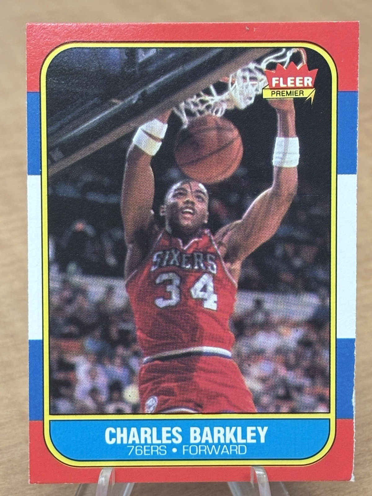 1986-87 Fleer - Charles Barkley #7 (RC) - Miscut (See Photos)