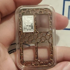 X1 Lot 1 gram Silver Bar Holder Vintage Custom Holder 3d Printed Hold 8 maple 