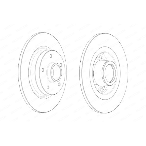 Bremsscheibe Ferodo DDF1731-1 Premier FüR Renault Hinterachse-image