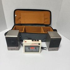 Hanimex HSP2300 Portable Cassette Player HSP440 Speakers Case Vintage Retro Set